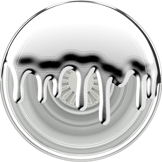 PopSocket PopGrip Chrome Drip - Silver